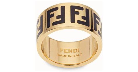 fendi ring dames goud|Ff ring metaal Fendi goud maat 6 ¾ US in Metaal .